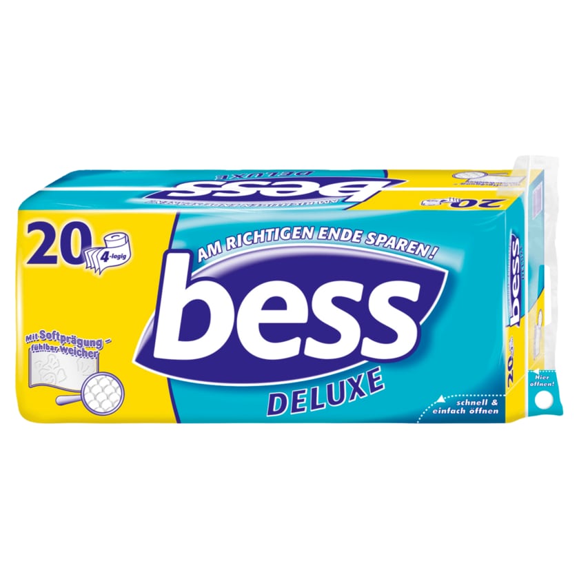Bess Deluxe Toilettenpapier 4-lagig 20x150 Blatt